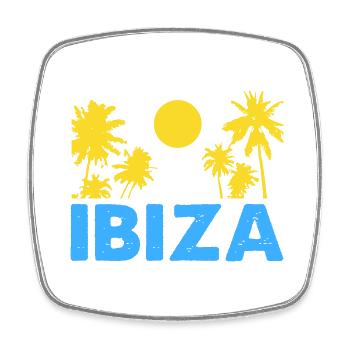 ibiza - Viereckiger Kühlschrankmagnet - Weiß - Vorne