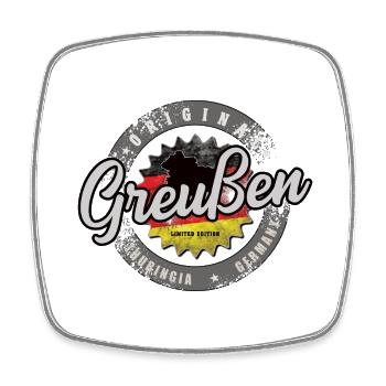 Original Germany Thüringen Greußen - Viereckiger Kühlschrankmagnet - Weiß - Vorne