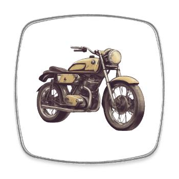 a cool bike from the 90s - Viereckiger Kühlschrankmagnet - Weiß - Vorne