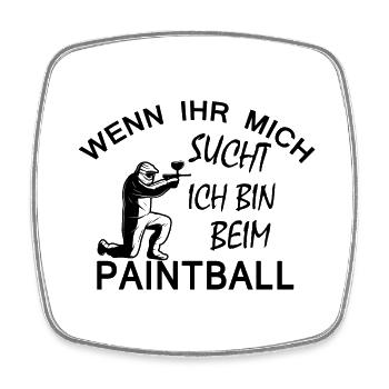 Paintball Airsoft - Viereckiger Kühlschrankmagnet - Weiß - Vorne