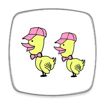Duck Cap - Square fridge magnet - white - Front