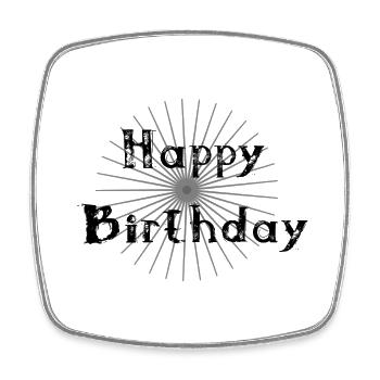 ALLES GUTE ZUM GEBURTSTAG. ALLES GUTE ZUM GEBURTSTAG. JAHRESTAG. - Viereckiger Kühlschrankmagnet - Weiß - Vorne