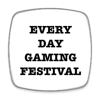 Every Day Gaming Festival - Square fridge magnet - white - Front