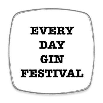 Every Day GIN Festival - Square fridge magnet - white - Front