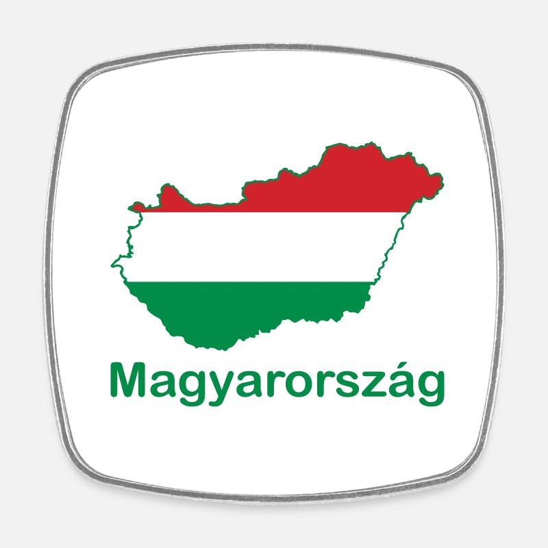 hungary - Square fridge magnet - white