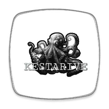 Logo kesta 2.0 - Magnet carré - blanc - Devant