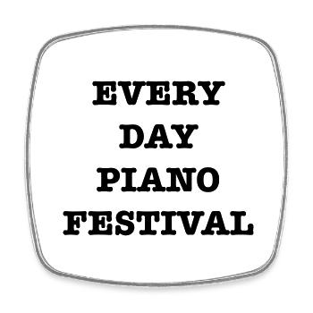 EveryDayPianoFest - Square fridge magnet - white - Front