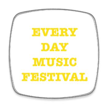 EveryDayMusicFestival - Square fridge magnet - white - Front