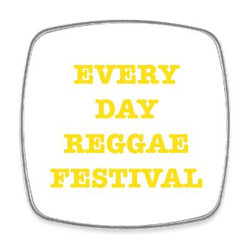 EveryDayReggaeFestival - Square fridge magnet - white - Front