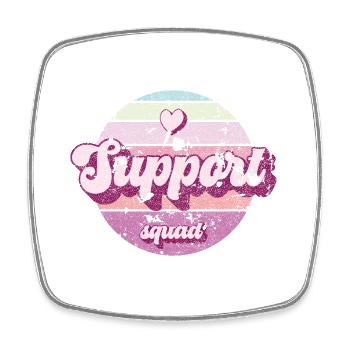 Support squad. - Square fridge magnet - white - Front