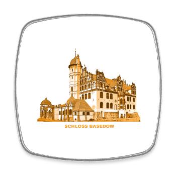 Basedow Schloss Mecklenburg-Vorpommern Malchin - Viereckiger Kühlschrankmagnet - Weiß - Vorne