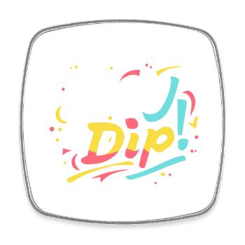 Buy the dip - Magnet carré - blanc - Devant