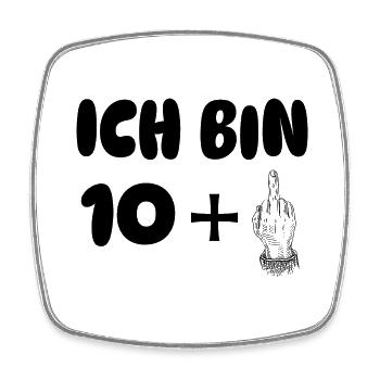 ICH BIN 11 - Viereckiger Kühlschrankmagnet - Weiß - Vorne