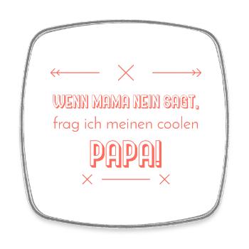 lustige sprüche cooler papa - Viereckiger Kühlschrankmagnet - Weiß - Vorne