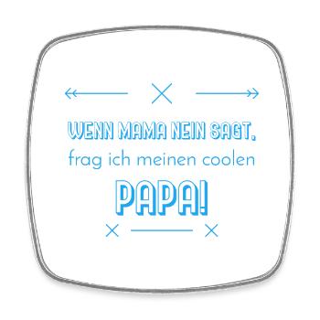 lustige Sprüche cooler papa - Viereckiger Kühlschrankmagnet - Weiß - Vorne