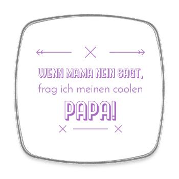 lustige sprüche cooler papa - Viereckiger Kühlschrankmagnet - Weiß - Vorne