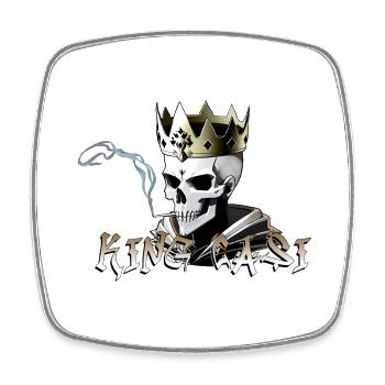 KingCasi - Viereckiger Kühlschrankmagnet - Weiß - Vorne