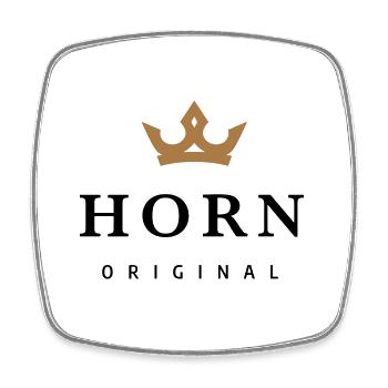 Horn - Square fridge magnet - white - Front