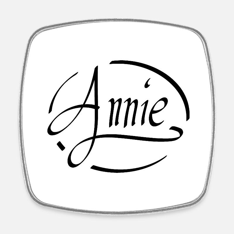 Annie - Square fridge magnet - white