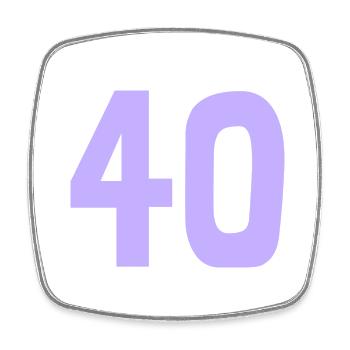 40. 40 YEARS. 40th ANNIVERSARY. 40TH ANNIVERSARY. - Square fridge magnet - white - Front