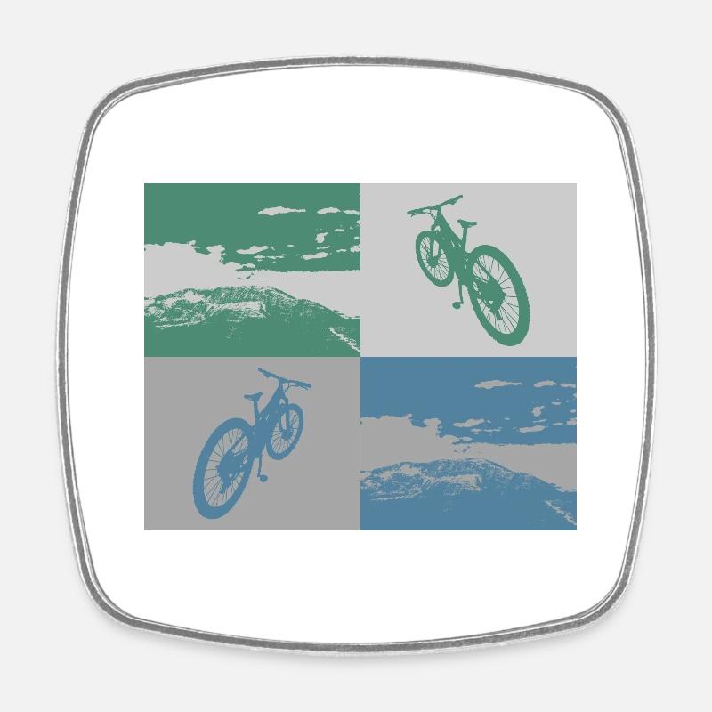 MTB Pop Art metallic - Square fridge magnet - white