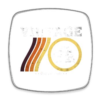 Limited Edition Vintage 1972 - Classic Retro 52 - Square fridge magnet - white - Front
