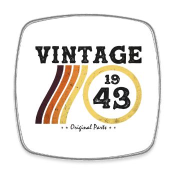 Classic Vintage 1943 - Edition Limitée Retro 81 - Magnet carré - blanc - Devant