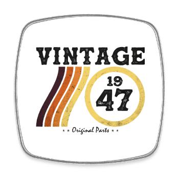 Limited Edition Retro Classic 77 Years Old - Square fridge magnet - white - Front