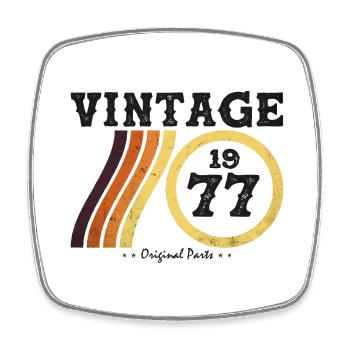 Limited Edition Retro Classic 47 Years Old - Square fridge magnet - white - Front