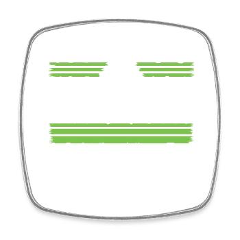 hippy global peace present funky love statement - Square fridge magnet - white - Front