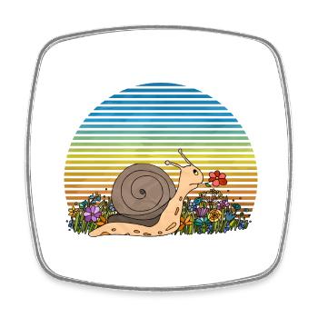 Snail - Square fridge magnet - white - Front