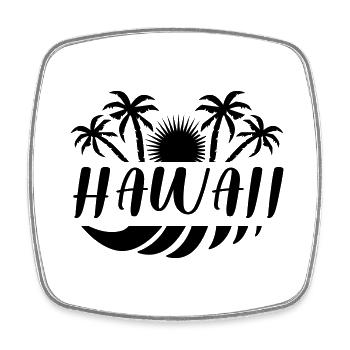 Hawaï - Magnet carré - blanc - Devant