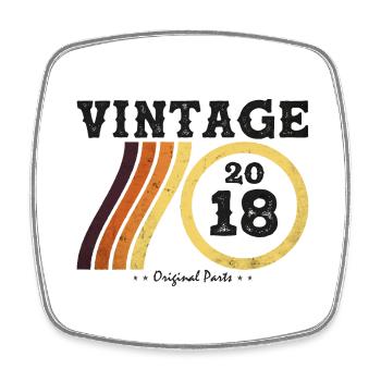 Classic Vintage 2018 - Limited Edition Retro 6 - Square fridge magnet - white - Front