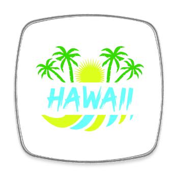 Hawaï - Magnet carré - blanc - Devant