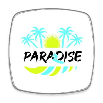 surf paradise - Viereckiger Kühlschrankmagnet - Weiß - Vorne