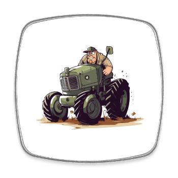 Denis l'agriculteur en colère - Magnet carré - blanc - Devant