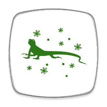 Salamander - Amphibie Tier - Viereckiger Kühlschrankmagnet - Weiß - Vorne