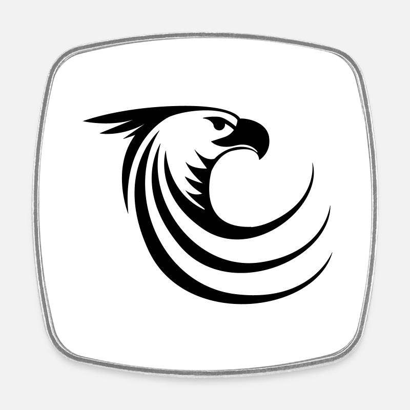 aigle comme un phénix - Magnet carré - blanc