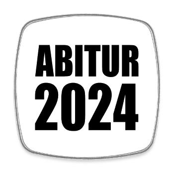 Abitur 2024 - Viereckiger Kühlschrankmagnet - Weiß - Vorne