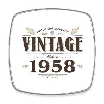 66 Years Old Vintage 1958 Limited Edition 66th - Square fridge magnet - white - Front