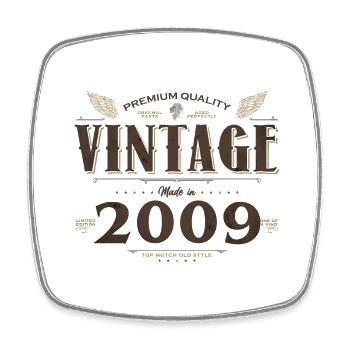 15 Jahre alter Jahrgang 2009 Limitierte Auflage 15. - Viereckiger Kühlschrankmagnet - Weiß - Vorne