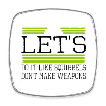 birthday present idea happy hippie festival - Square fridge magnet - white - Front