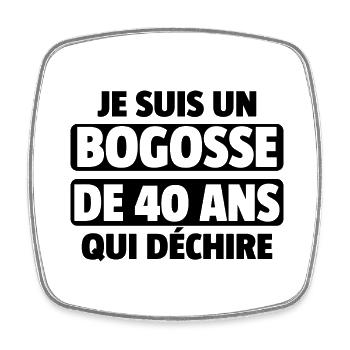 homme de 40 ans / cadeau anniversaire 40 ans - Magnet carré - blanc - Devant