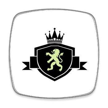 wappen wappentier - Viereckiger Kühlschrankmagnet - Weiß - Vorne