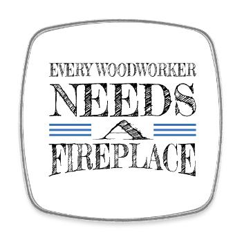 quote construction carpenter carpentry lumberman - Viereckiger Kühlschrankmagnet - Weiß - Vorne