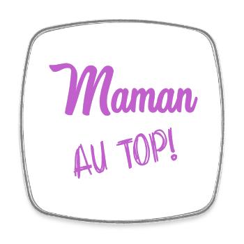MAMAN. FÊTE DES MÈRES - Magnet carré - blanc - Devant