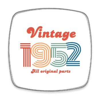 Jahrgang 1952 alle Originalteile - Viereckiger Kühlschrankmagnet - Weiß - Vorne