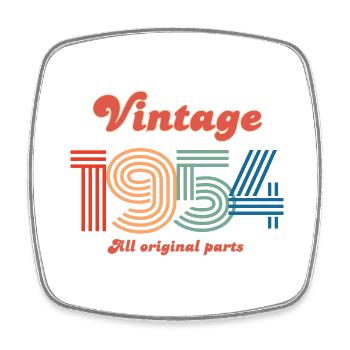 Jahrgang 1954 alle Originalteile - Viereckiger Kühlschrankmagnet - Weiß - Vorne
