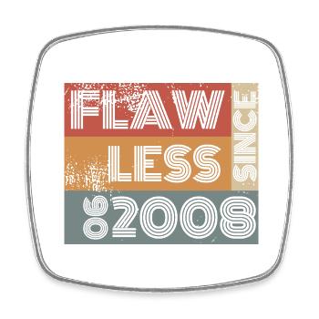 Flawless since 06/2008 - Viereckiger Kühlschrankmagnet - Weiß - Vorne