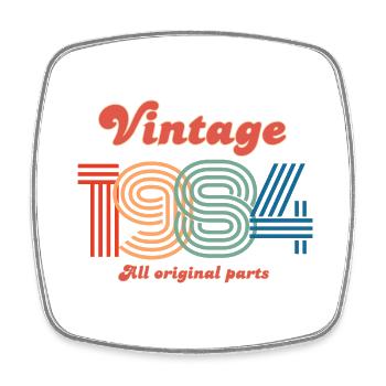 Jahrgang 1984 alle Originalteile - Viereckiger Kühlschrankmagnet - Weiß - Vorne